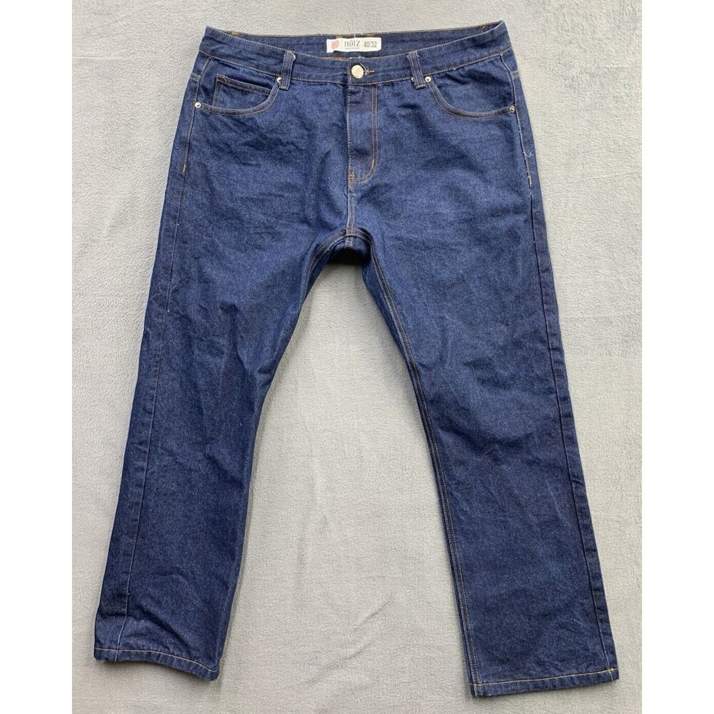 Noiz Premium Denim Jeans Men's Size 40X32 Dark Blue Straight 100% Cotton